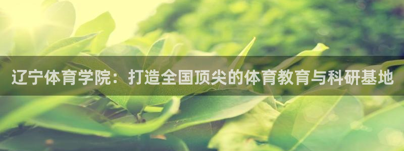 J9官网下载平台是正规平台吗安全吗:辽宁体育学院:打造全国顶